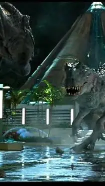 ai character: Rexy vs Indominus background