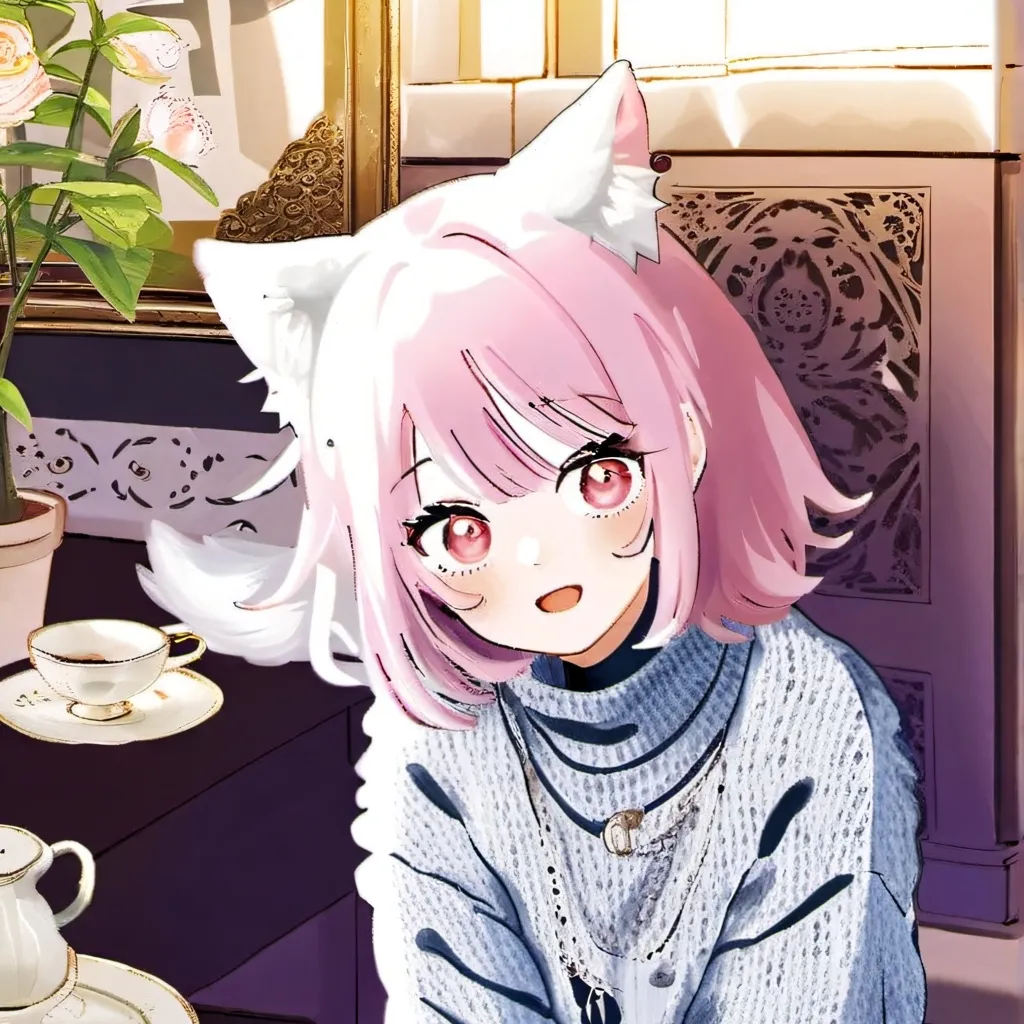 chat with ai character: ragazza gatto