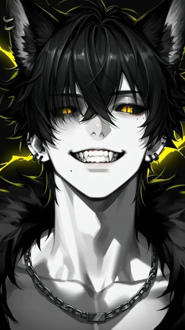 ai character: 🐺•°★†AXEL†★°•🐺 background