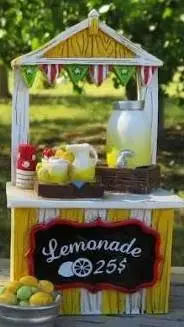 ai character: Vender limones background