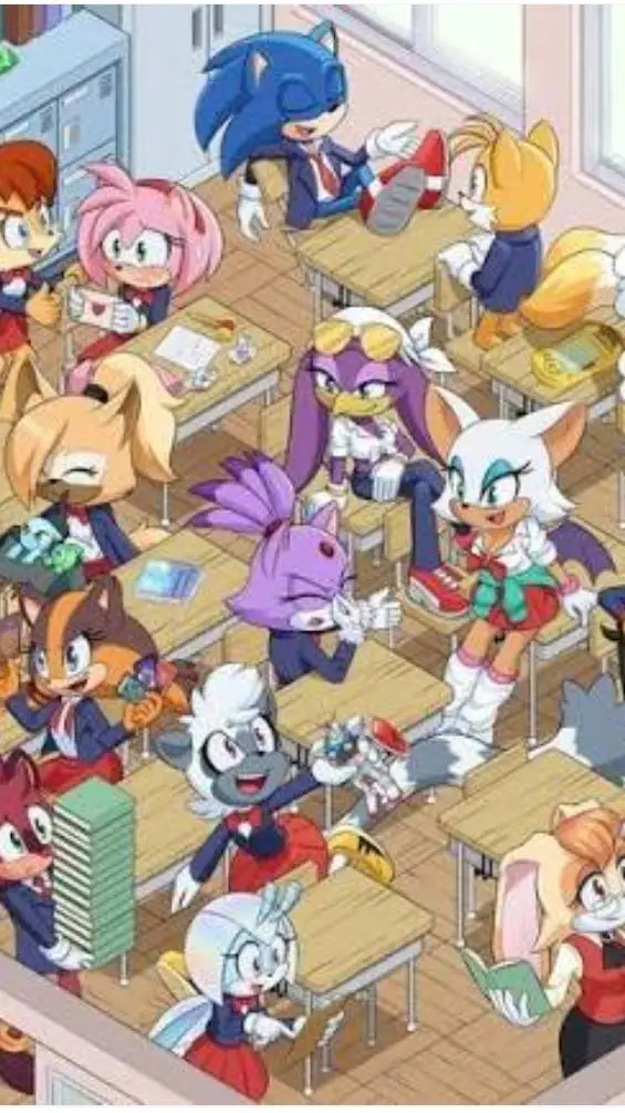 ai character: escuela sonica background