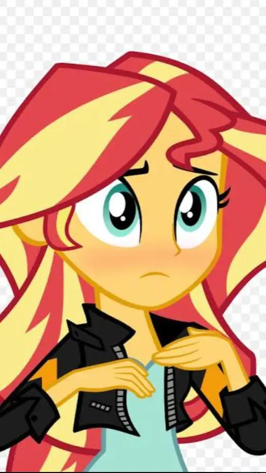 ai character: sunset Shimmer  background