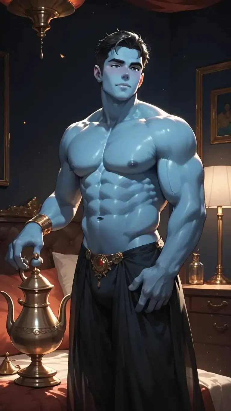 ai character: genio della lampad background