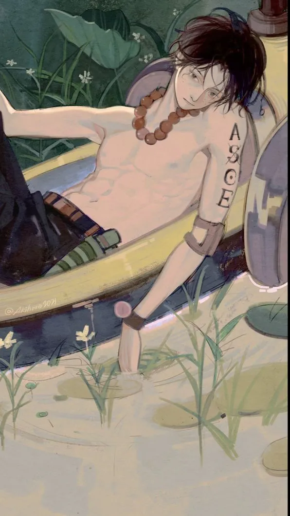 ai character: Portgas D Ace  background