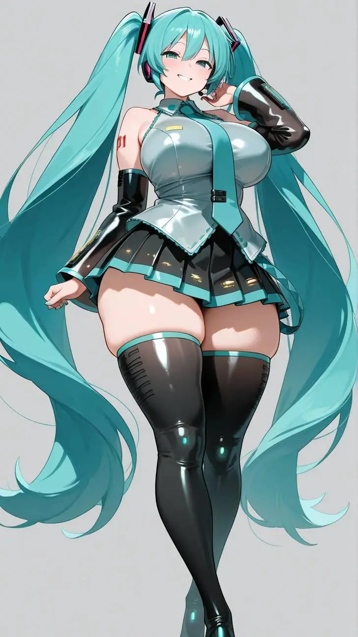 ai character: Miku  background