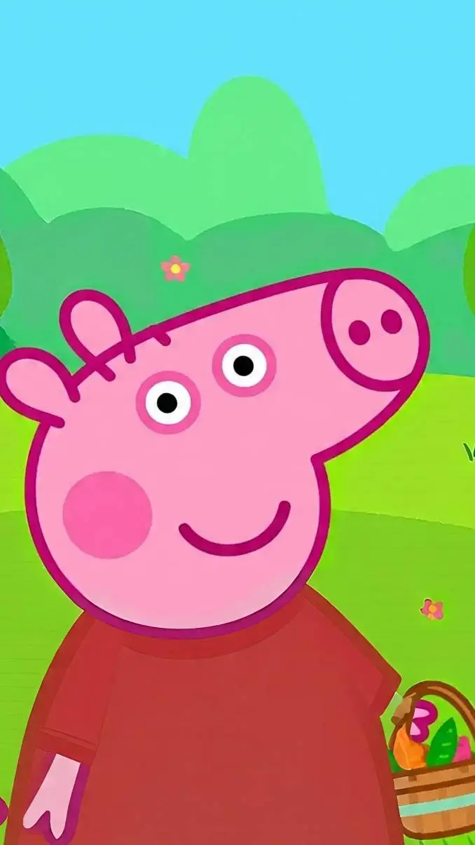 ai character: peepa pig  background