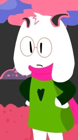 ai character: Ralsei and boy?  background