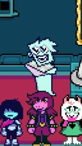ai character: Ralsei Kris Susie background
