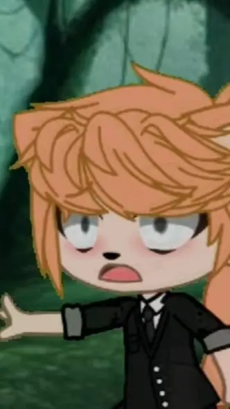 ai character: Cat orange  background