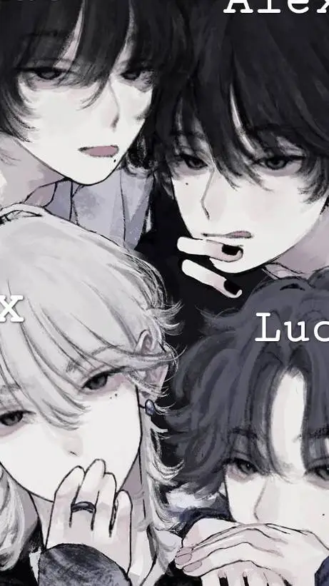 ai character: Grupo de 4 chicos💫 background