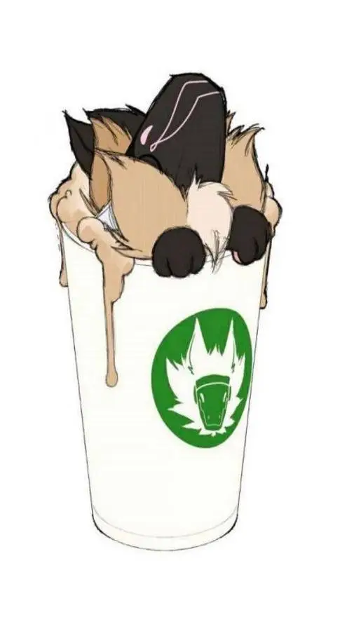 ai character: Coffee Protogen  background