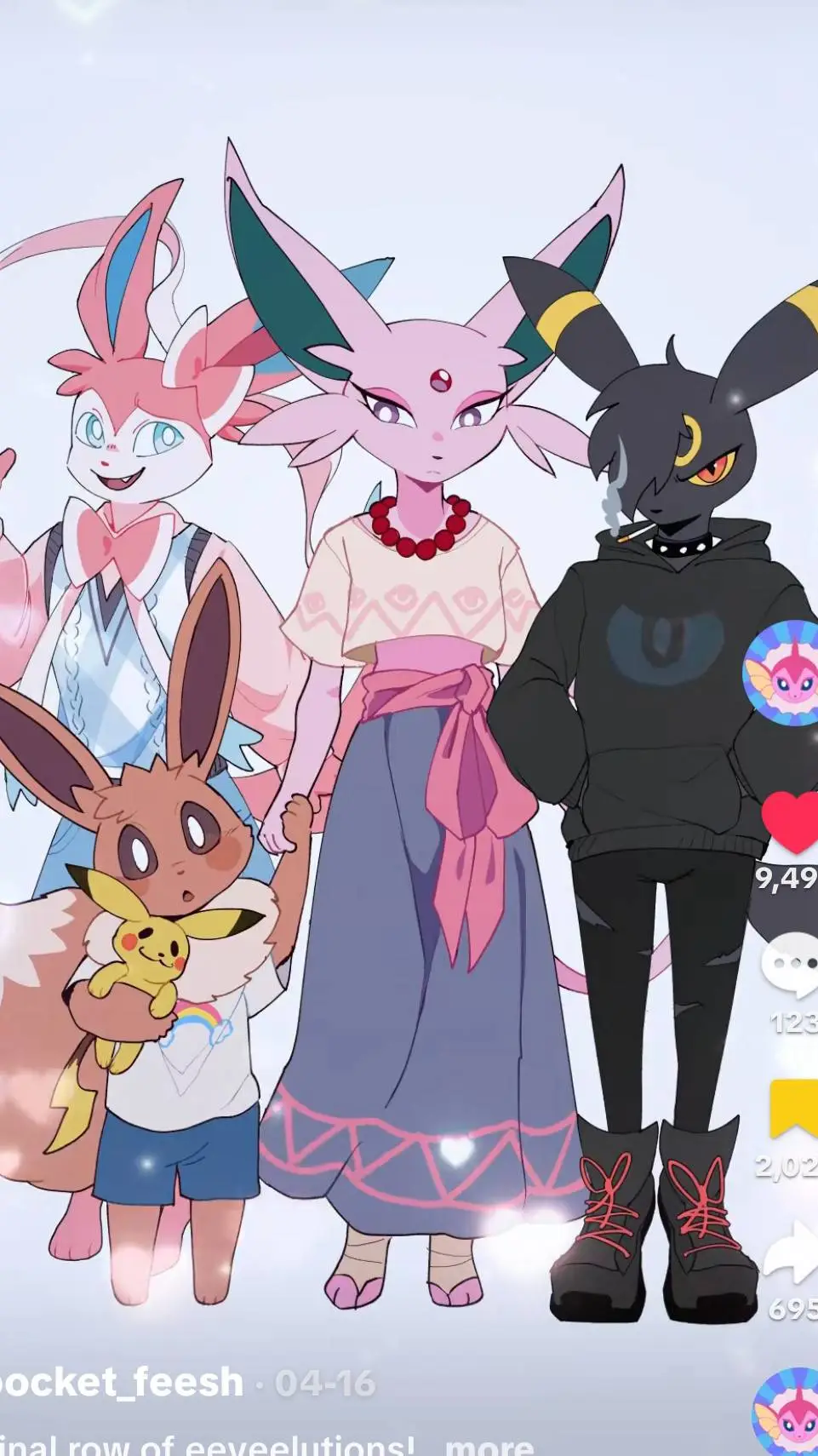ai character: Eeveelutions background