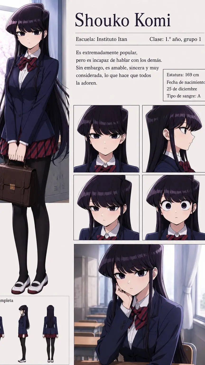 ai character: shoko komi background