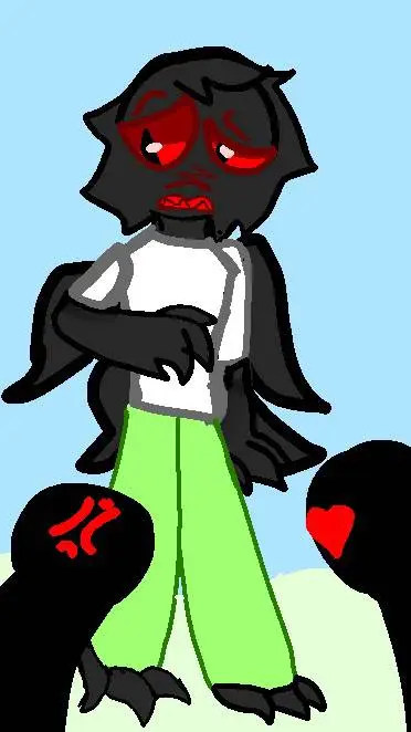 ai character: virus 🩸⚫ background