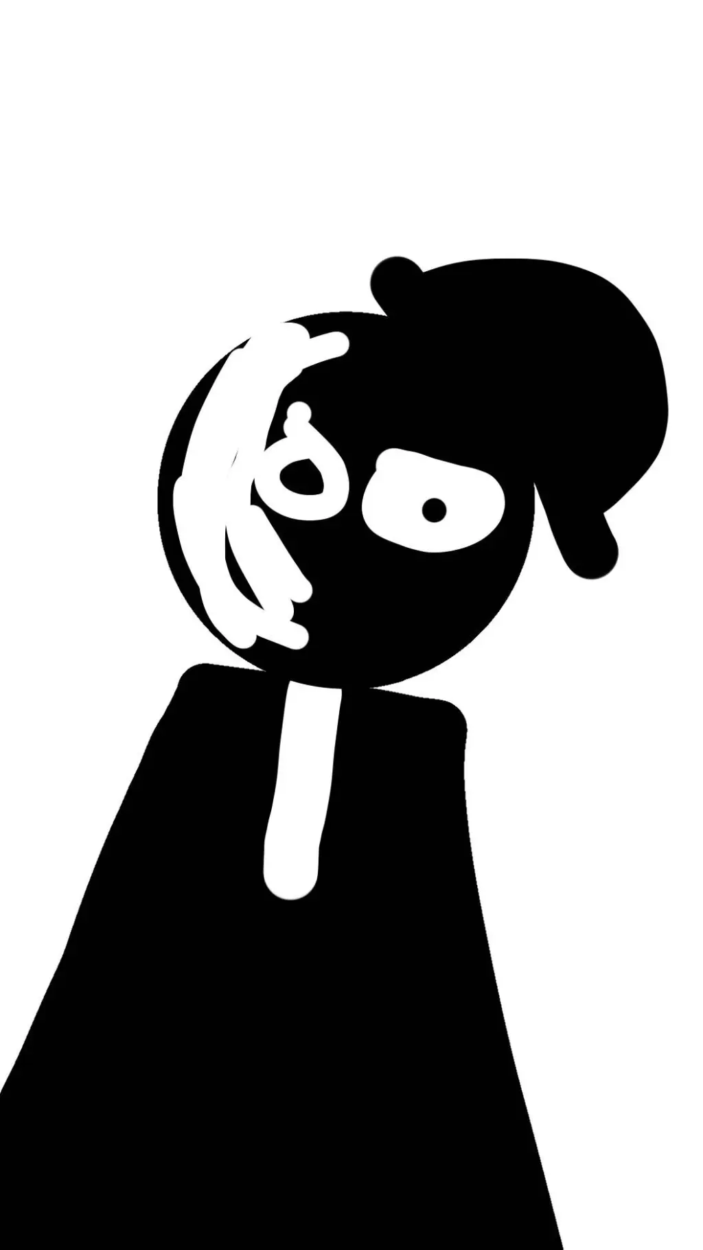 ai character: black  background