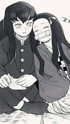 ai character: muichro x nezuko!! background