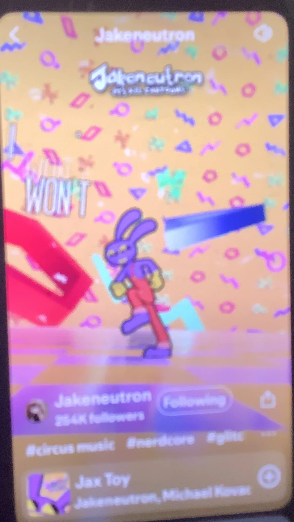 ai character: Jax toy background