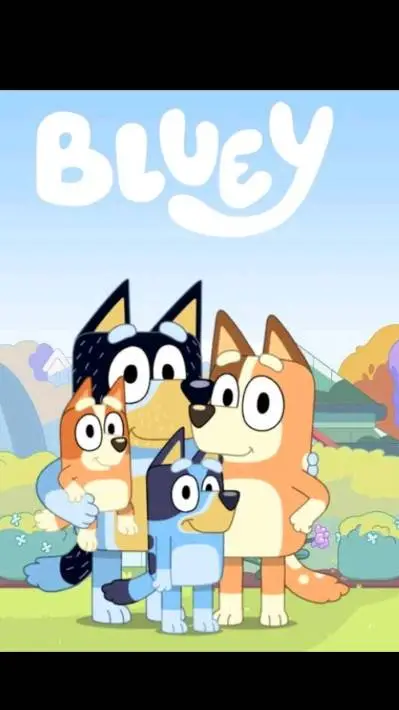 ai character: bluey family  background