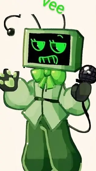 ai character: Vee💚💚 background