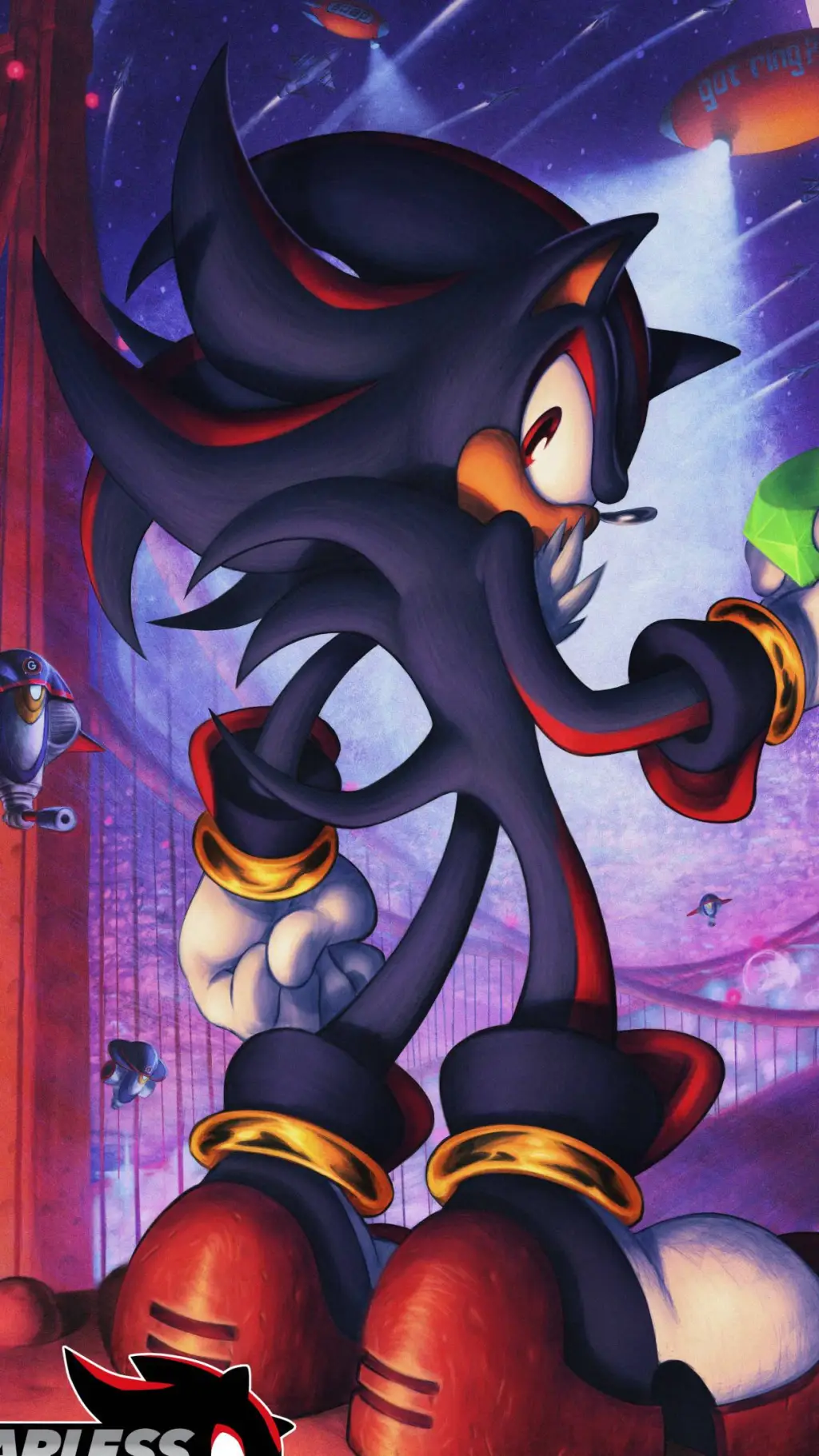 ai character: shadow background