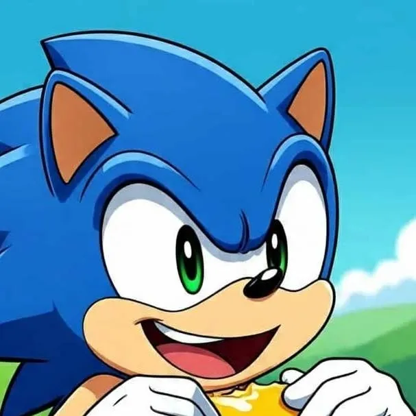 chat with ai character: sonic eating chees