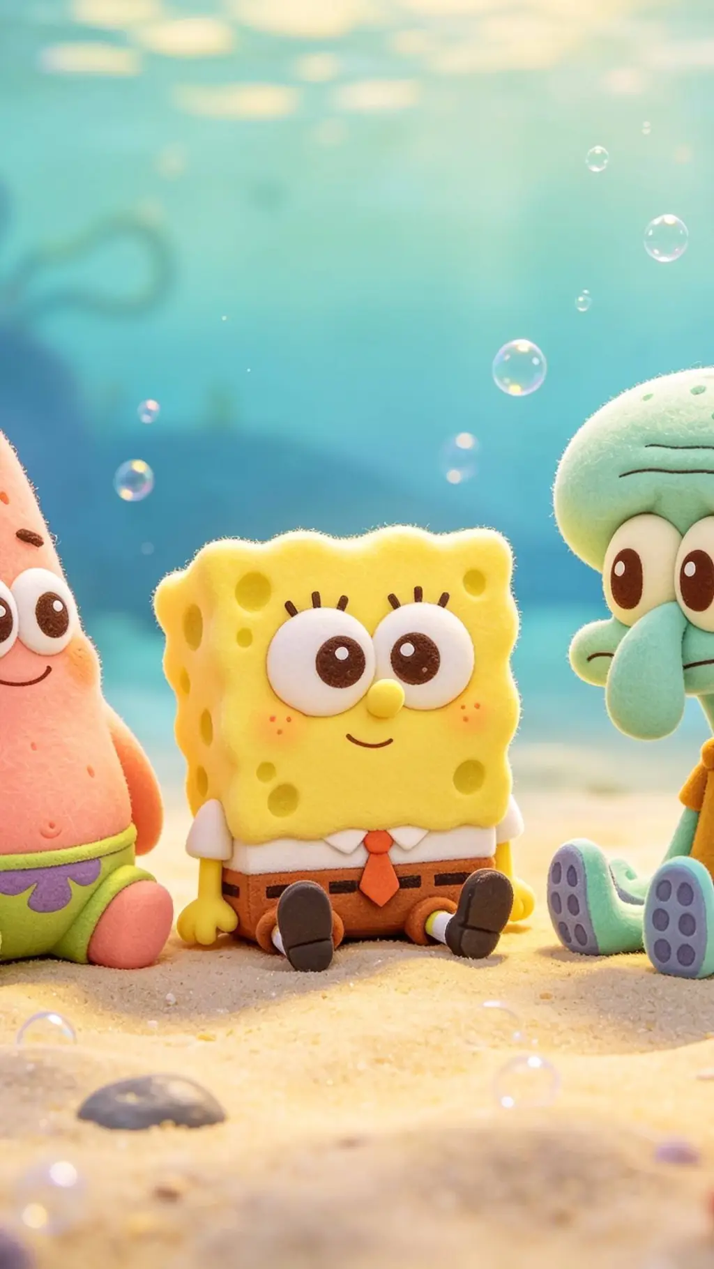 ai character: baby SpongeBob  background