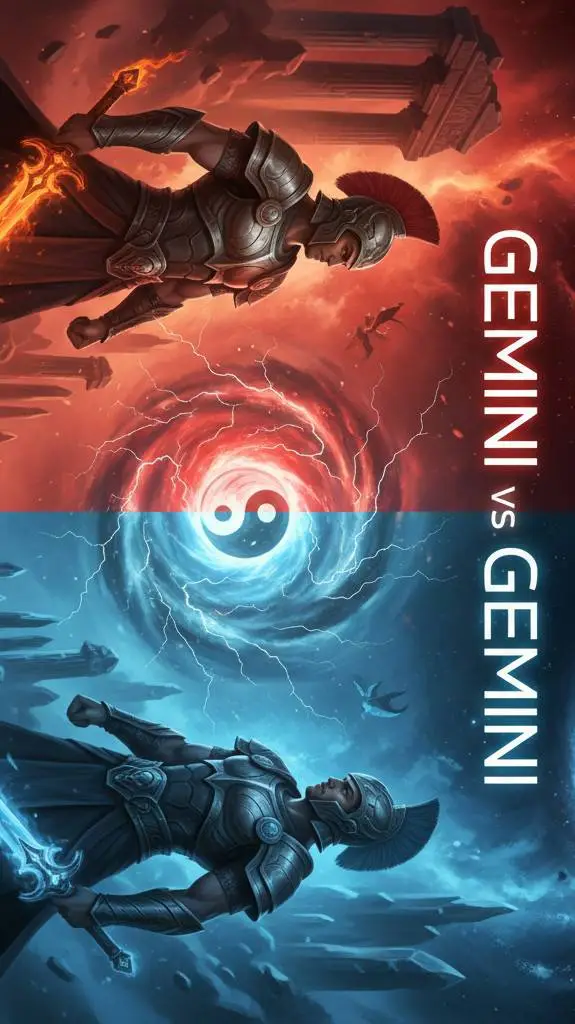 ai character: Gemini vs. Gemini  background
