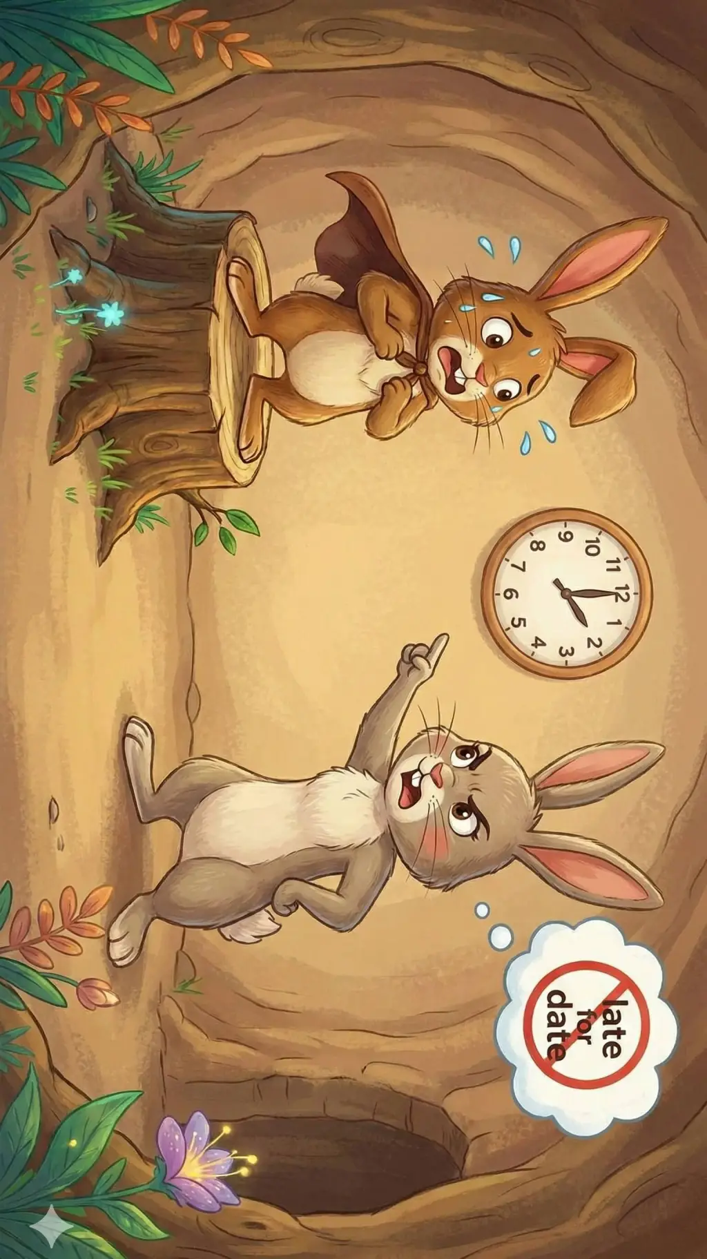 ai character: The Timely Rabbit background