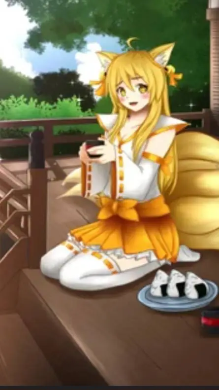 ai character: Kitsune Mitsuko  background