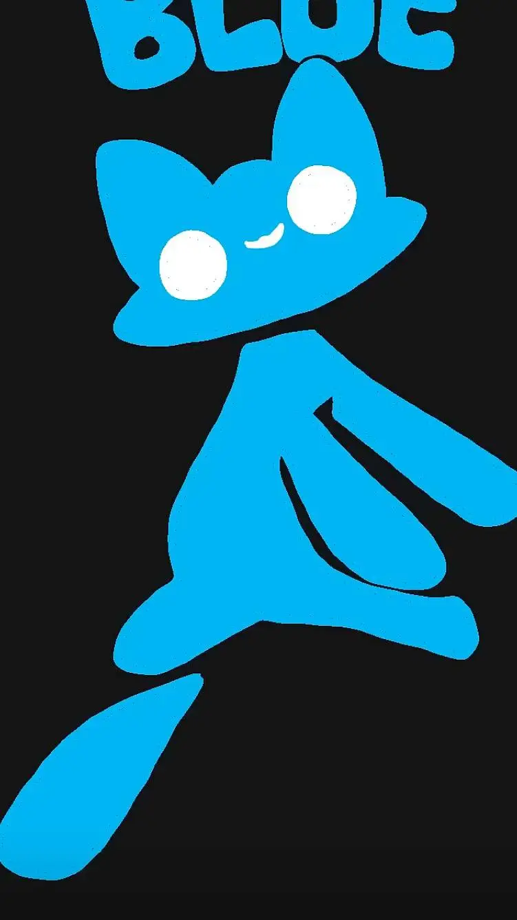 ai character: Blue cat  background