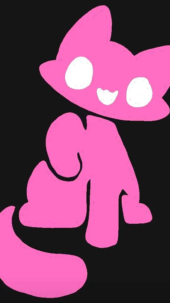 ai character: Pink cat background