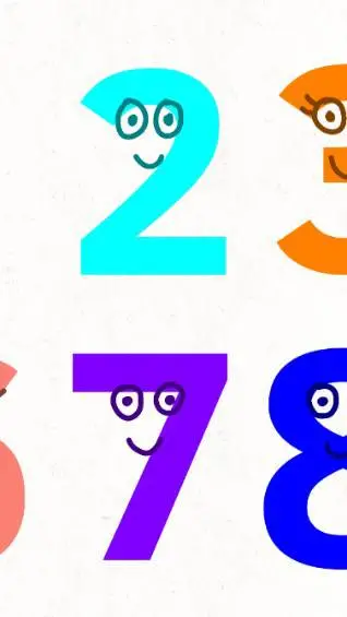 ai character: Numbers background