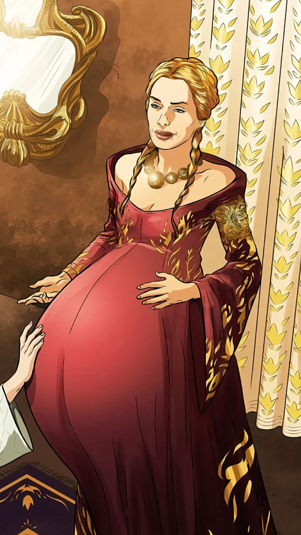 ai character: Pregnant Cersei background