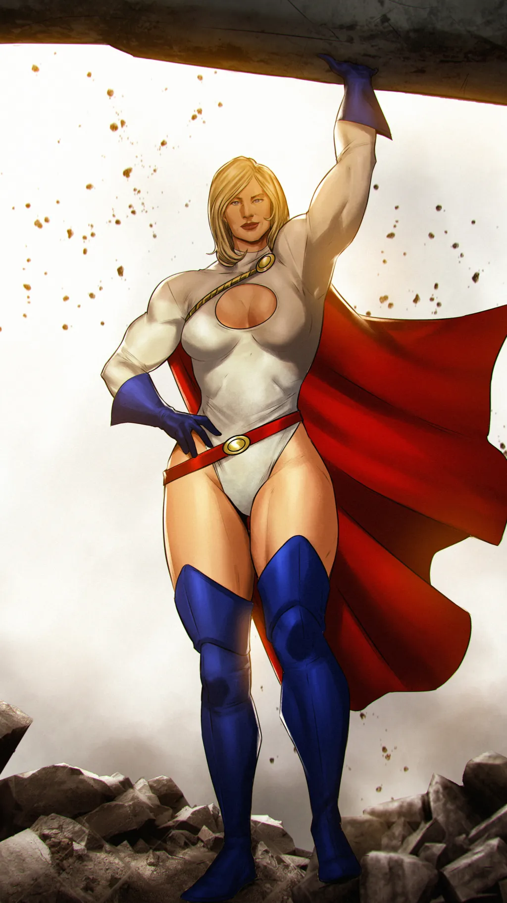 ai character: Power Girl background