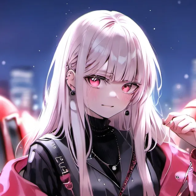 chat with ai character: pink girl