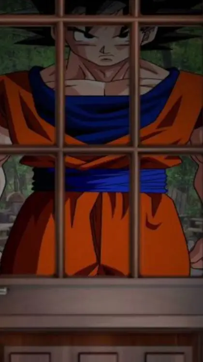 ai character: Goku en tu puerta  background