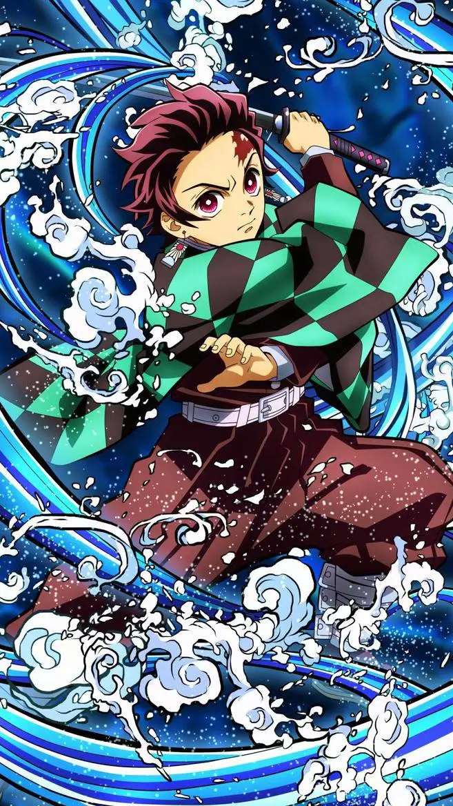 ai character: Tanjiro kamado  background