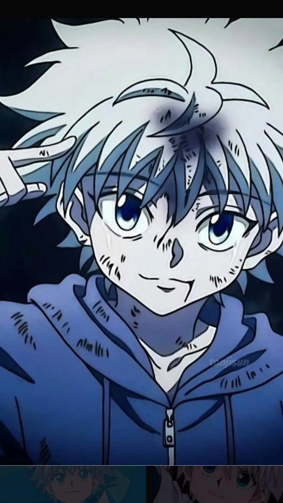 ai character: killua zoldyock  background