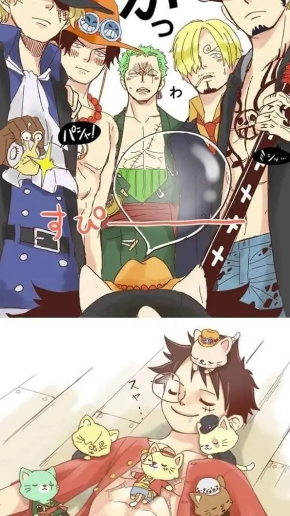 ai character: One piece kittys! background