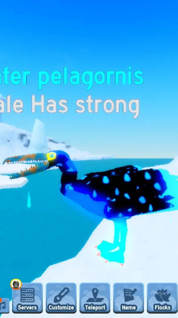 ai character: water pelagornis background