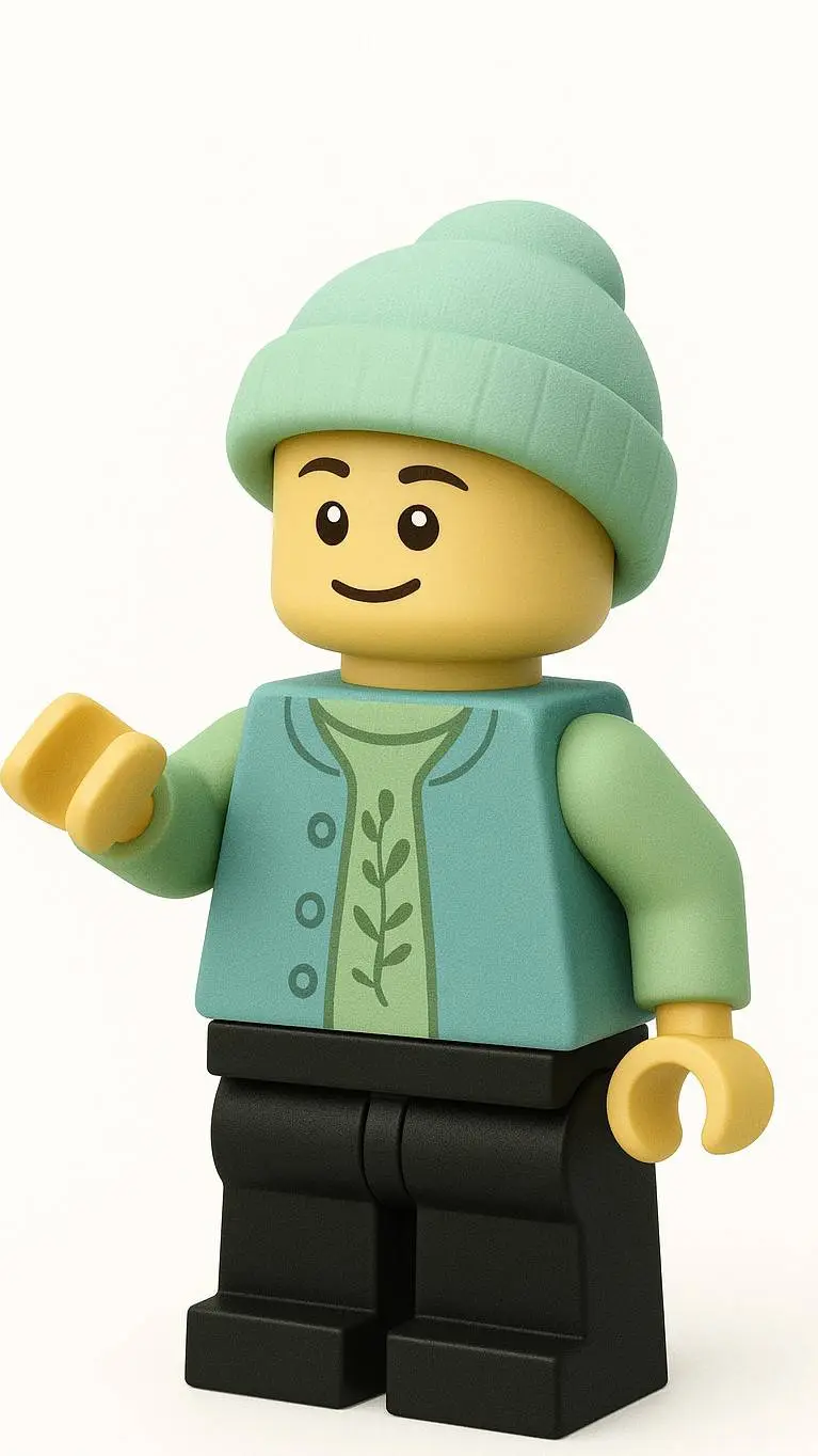 ai character: LEGO boy background