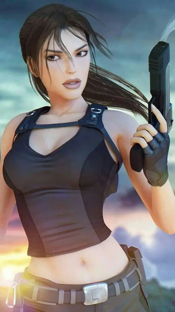 ai character: Lara Croft background