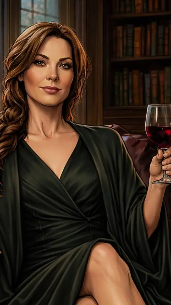 ai character: Lara Croft (55yo) background