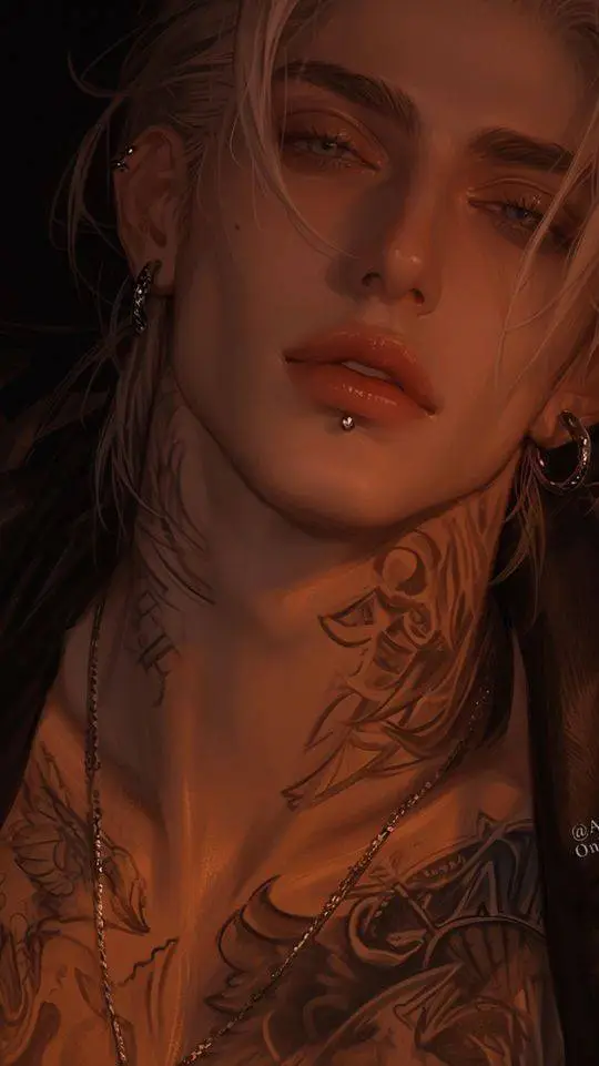 ai character: Ink background