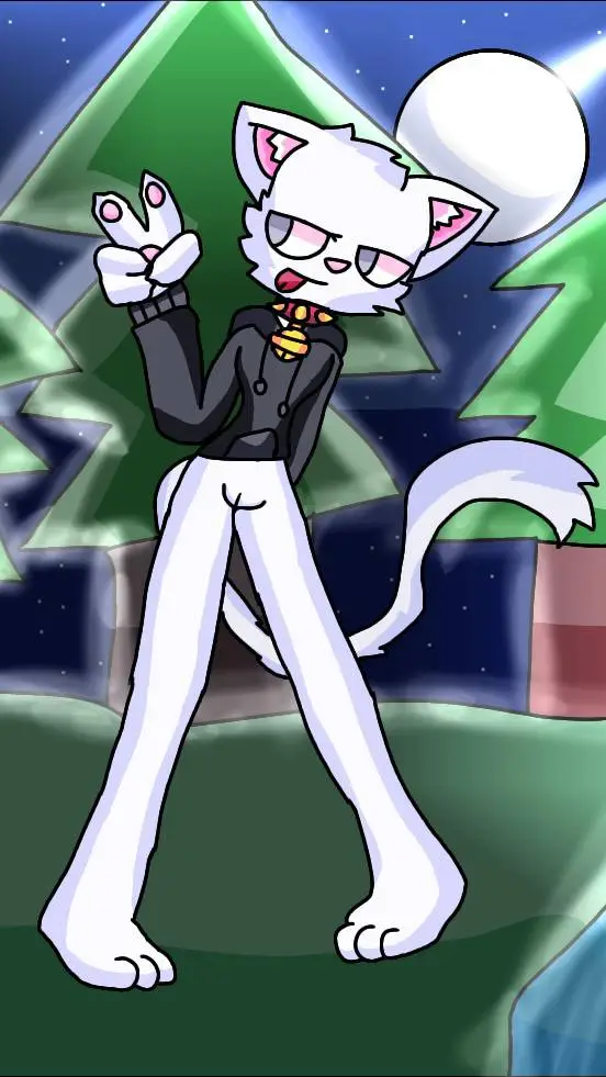 ai character: cat girl v2 background