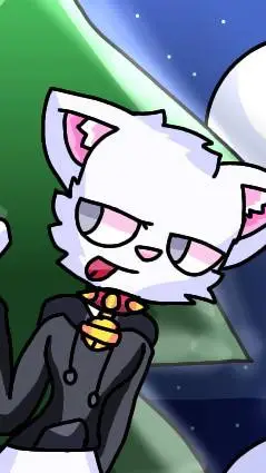 ai character: cat girl  background