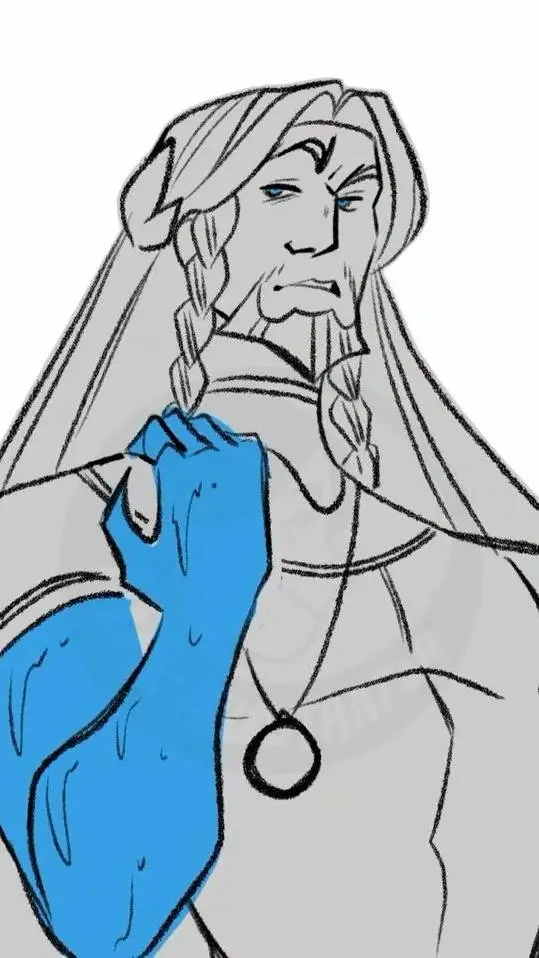 ai character: Poseidon  background