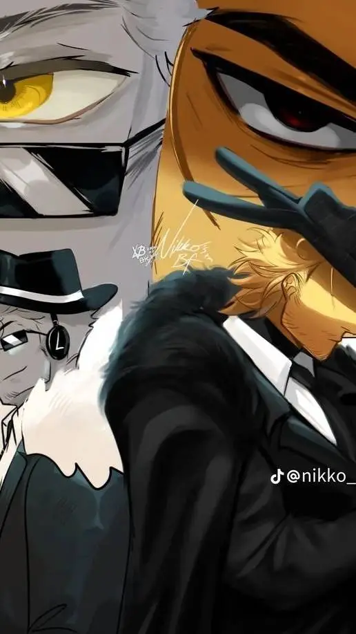 ai character: double fedora background