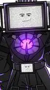 ai character: titán TV Man  background