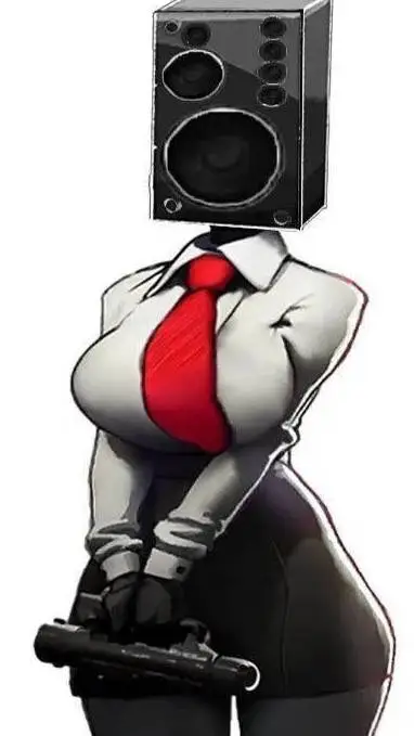 ai character: Large speaker woma background